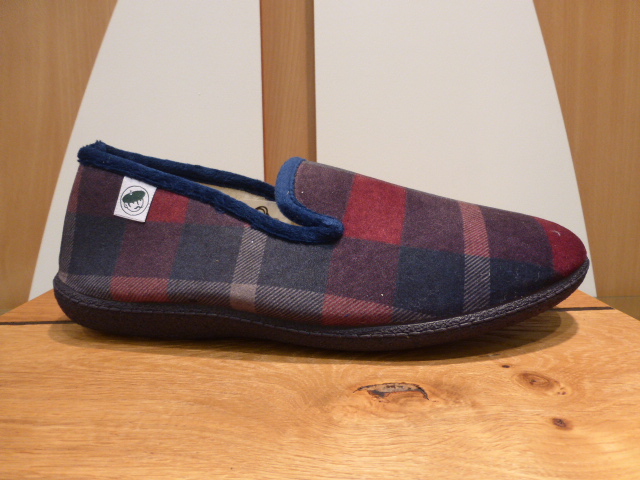 Charentaises BAM Hasta écossais bordeaux