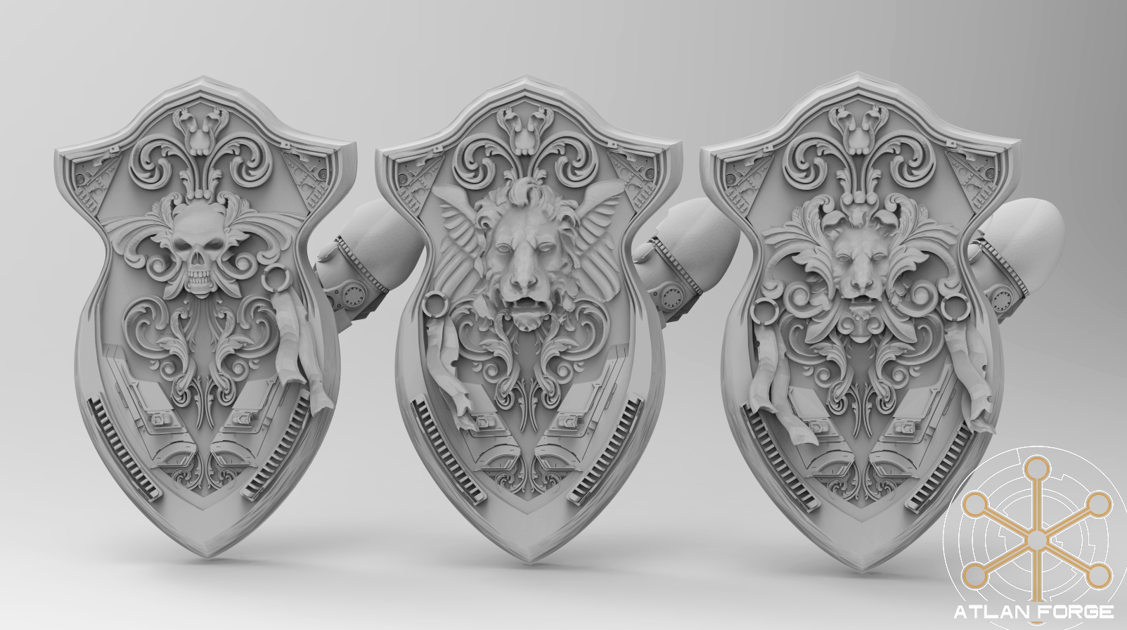 Bras Angelic Knight avec bouclier - Atlan Forge