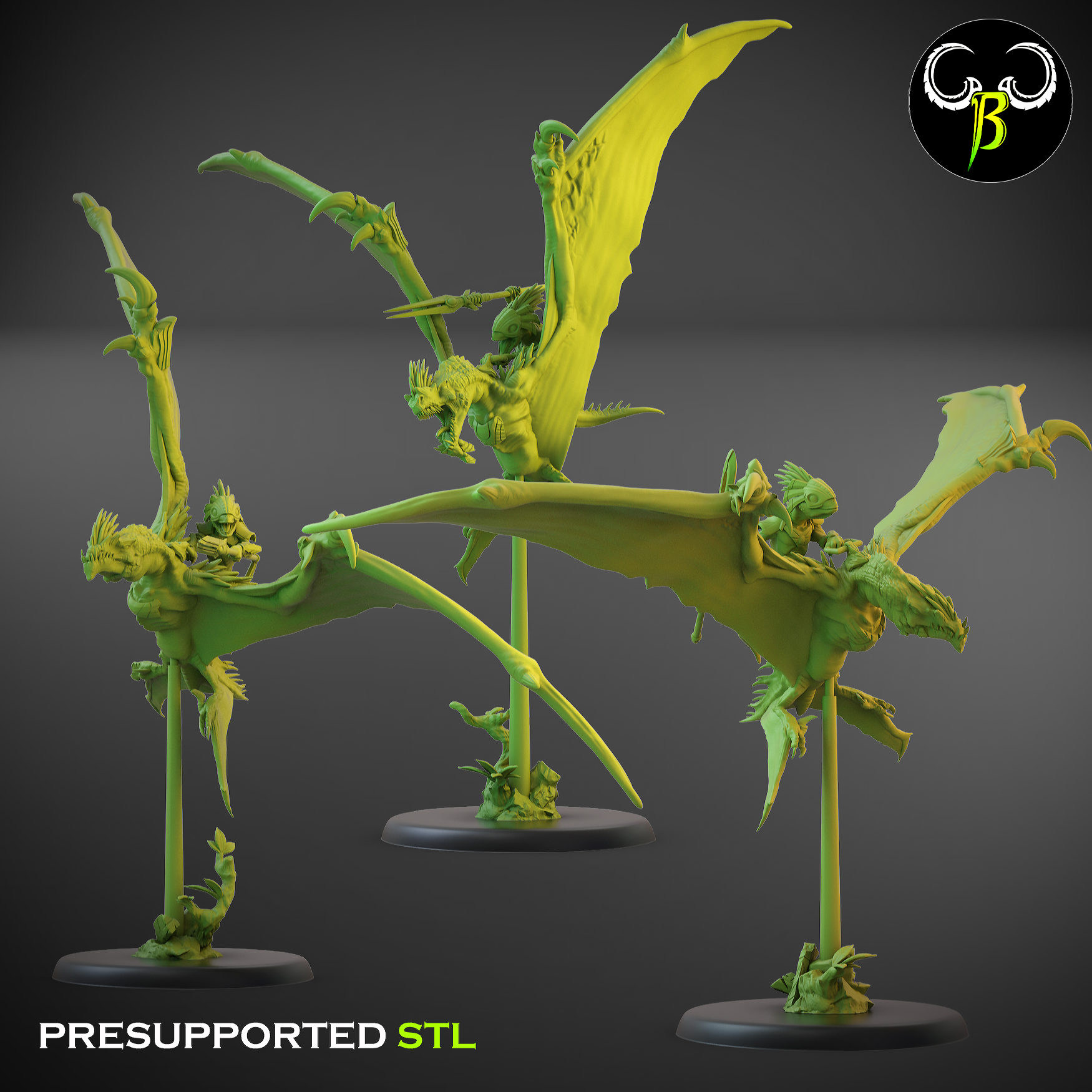 Seradon rider Set A - ClayBeastCreation