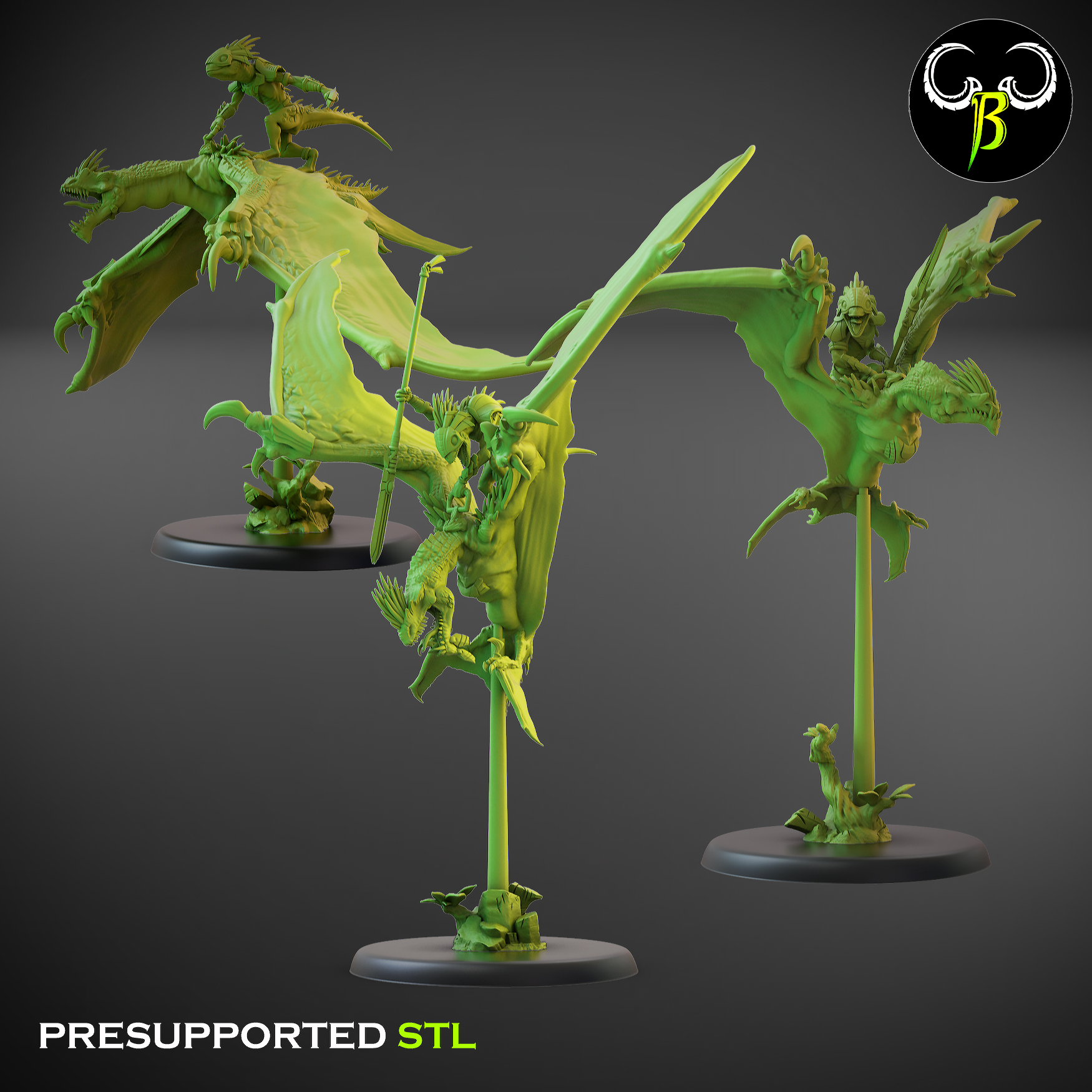 Seradon rider Set B - ClayBeastCreation