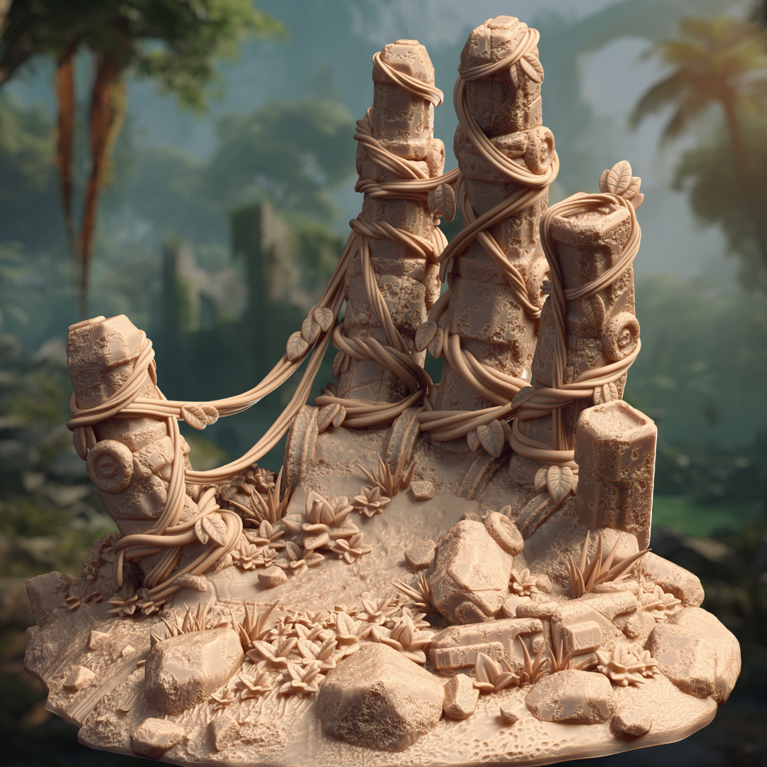 Ancient Statue Ruin Terrain - Ruins of Duradi DM-STASH