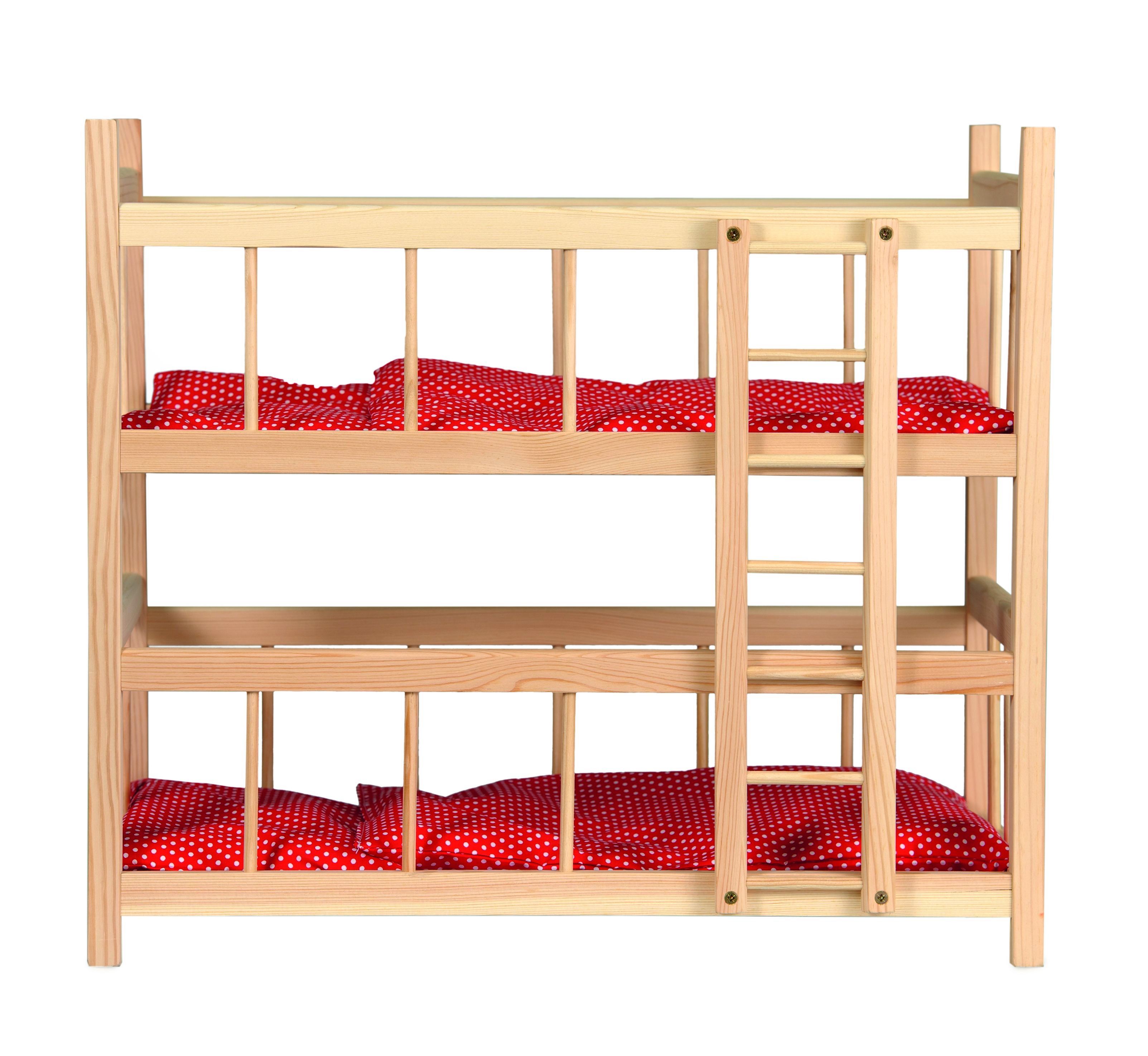 Lit Superposé garniture rouge pois blancs