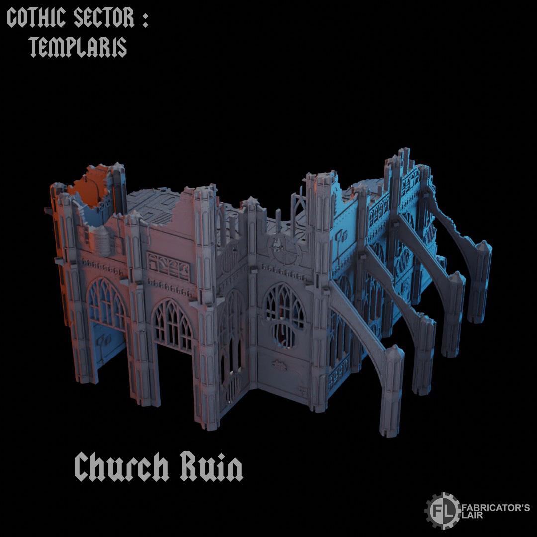 Church ruin - gothic sector templaris - Fabricator's Lair