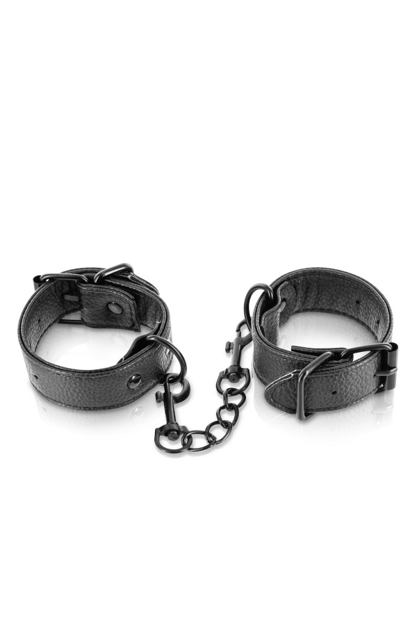 Menottes ajustables aspect cuir - Fetish tentation