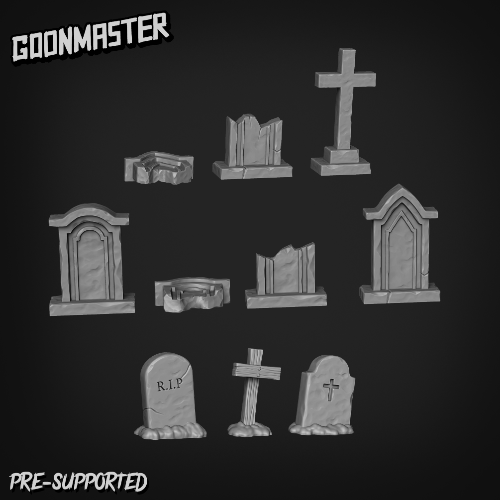 Basing Bits 4 - Grave Stones - GoonMaster