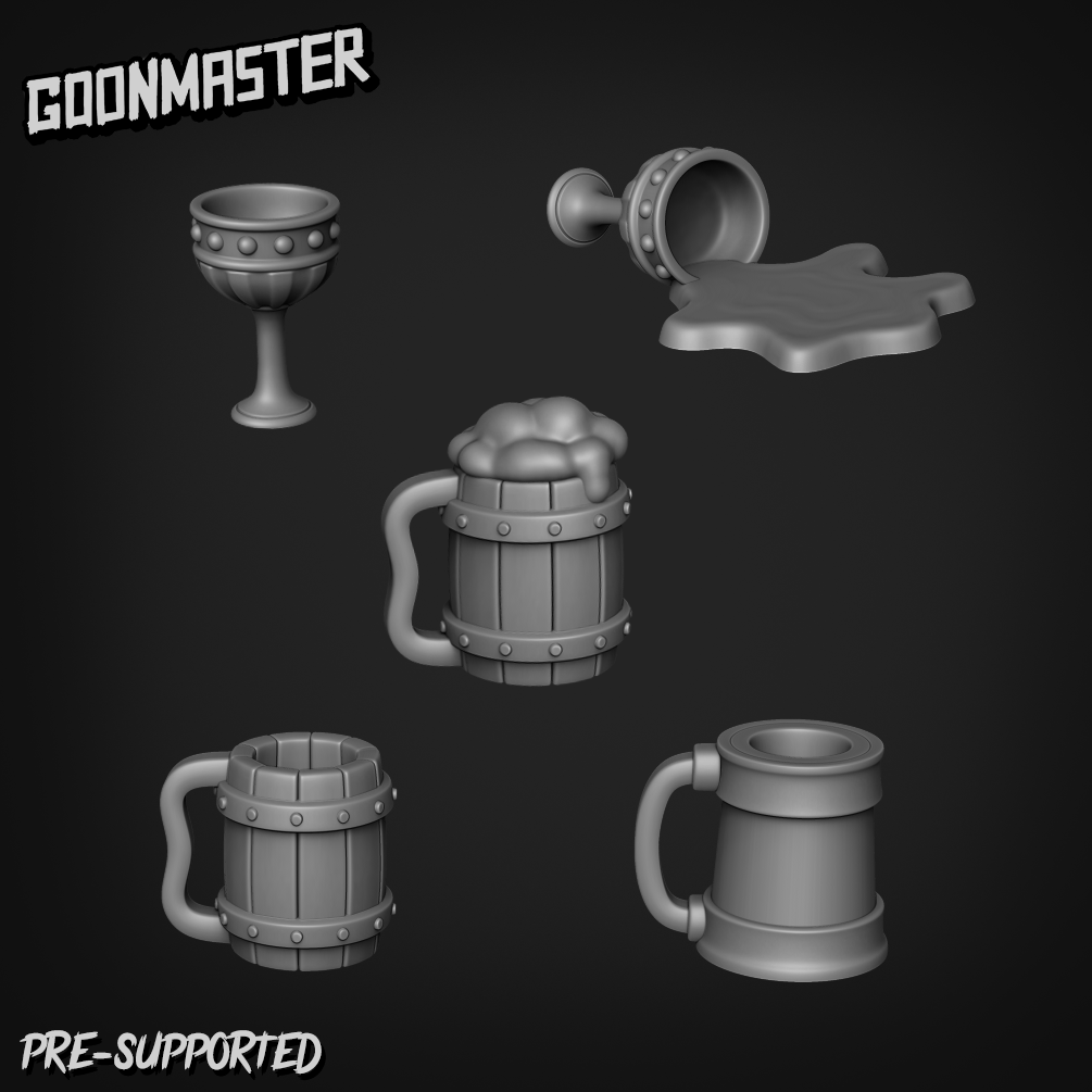 Basing Bits 63 - Cups and Tankards (x10) - GoonMaster