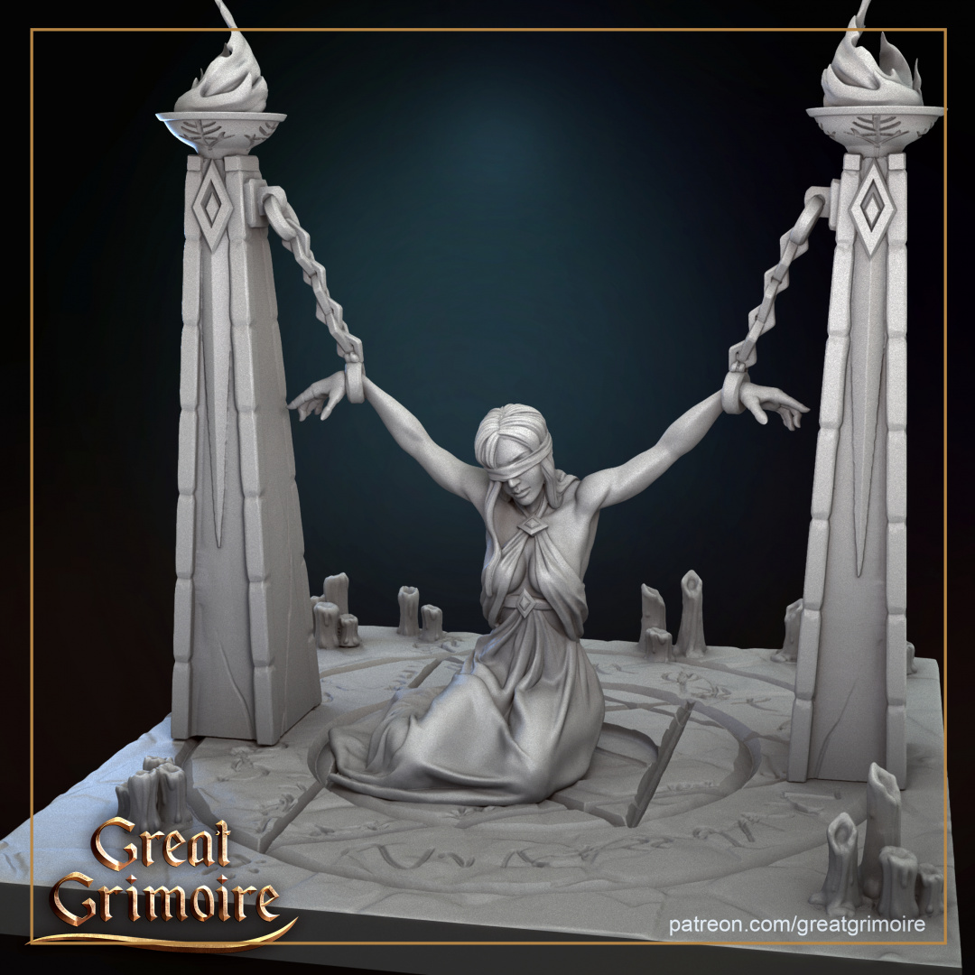  Sacrifice girl (mini diorama) - Great Grimoire