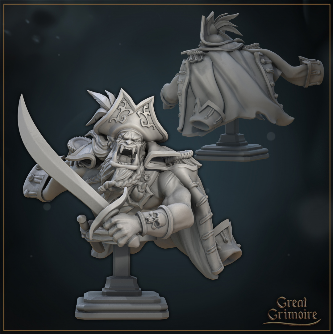 Bust of Roar, the Scarred Pirate - Great Grimoire