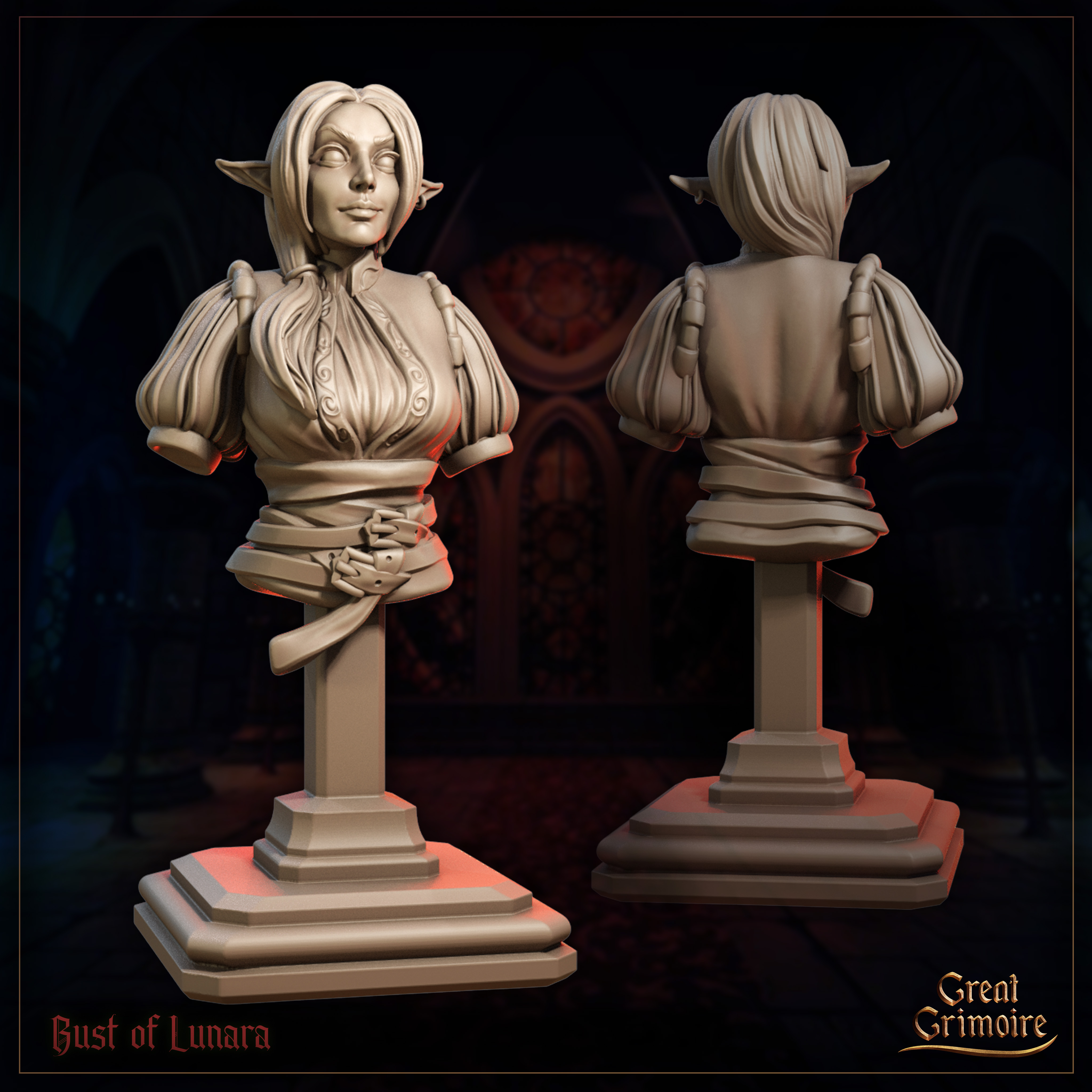 Bust of Lunara - Great Grimoire