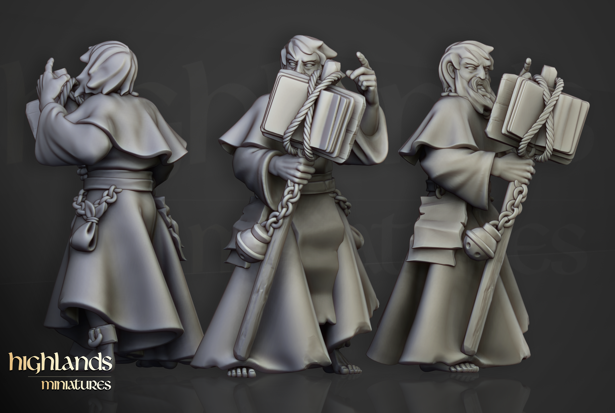  Fanatical Zealots Captain (M) - Highlands Miniatures