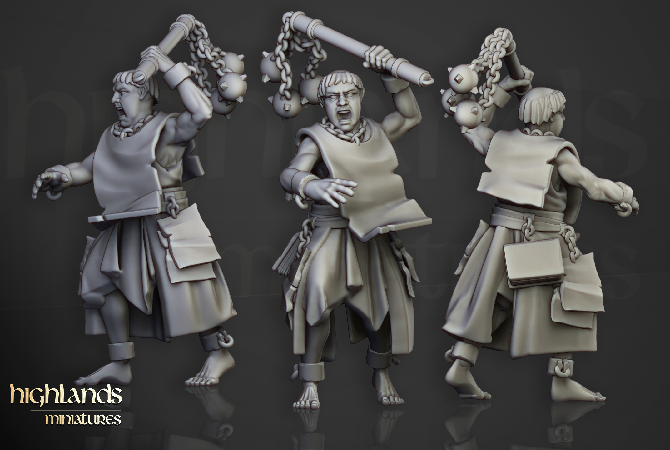  Fanatical Zealots 5 (M) - Highlands Miniatures