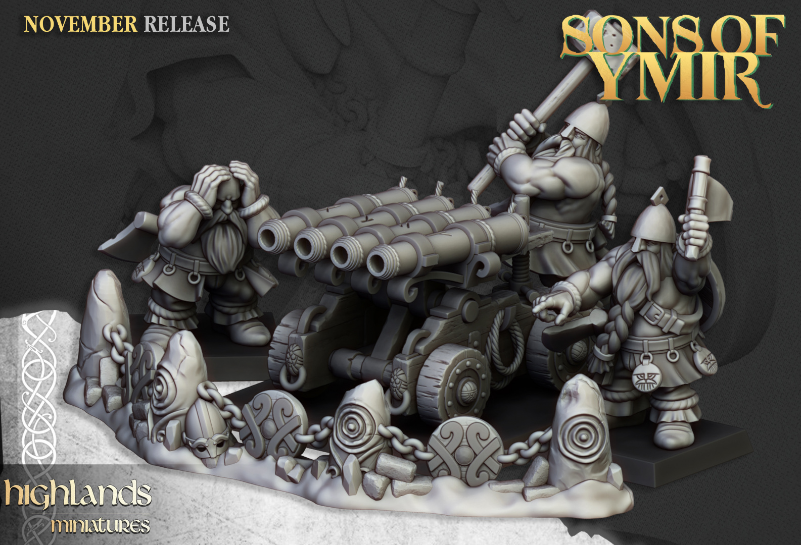Dwarf Organ Gun - Highlands Miniatures