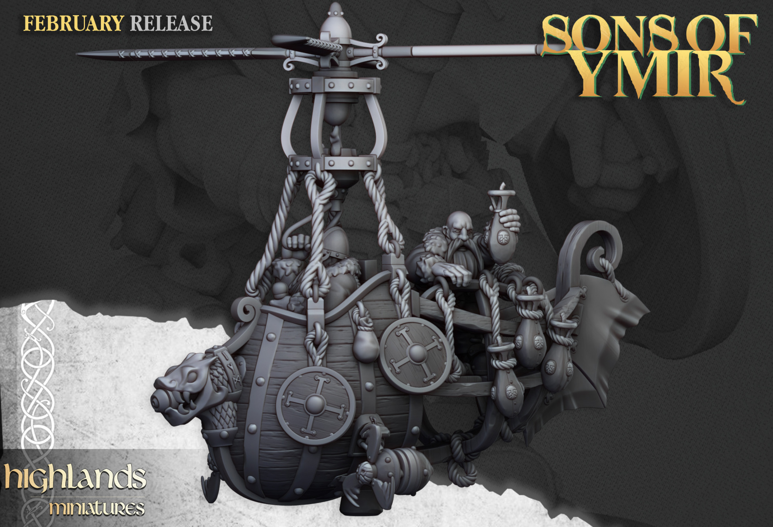 Dwarf Flying Machine 1 - Highlands Miniatures