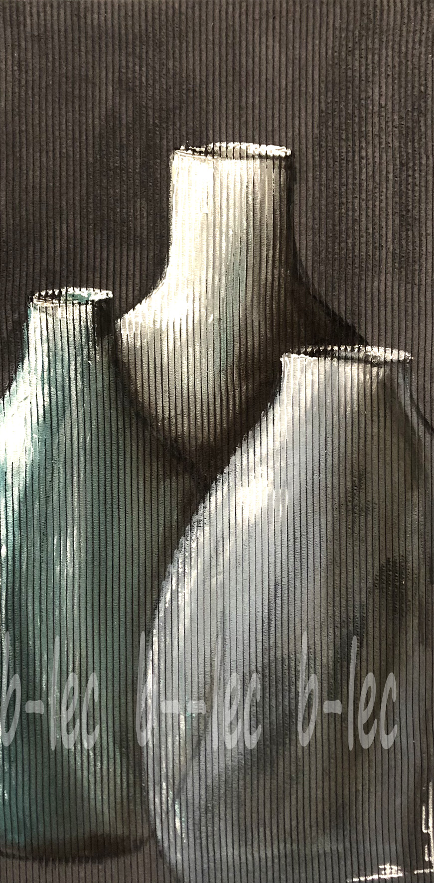 ..Jarres transparentes sur du velours