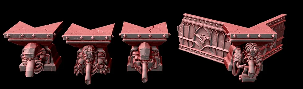 Gargouilles et frises - MonsieurBlackMaw