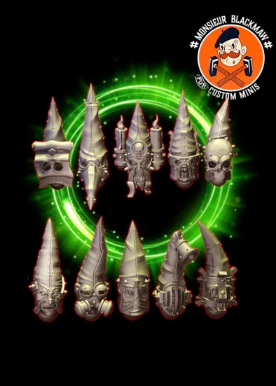 Kit de 20 têtes Milices de la rédemption - MonsieurBlackMaw