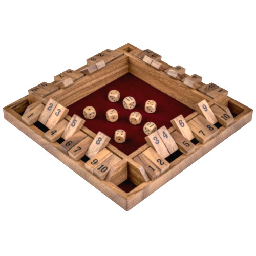 JEU DE CHANCE EN BOIS SHUT THE BOX 4 JOUEURS