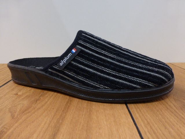 Airplum Mule rayée Noir 