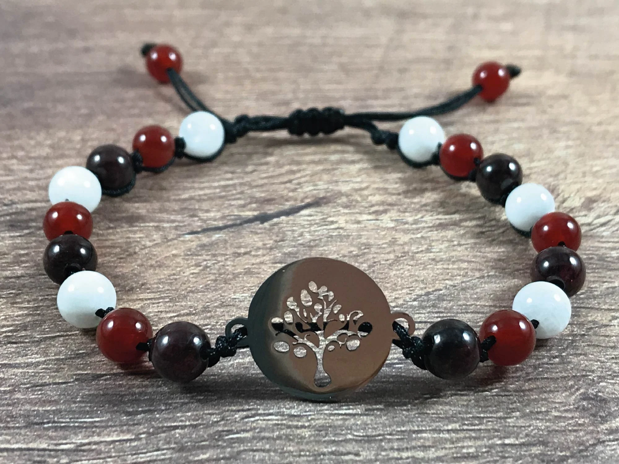 Bracelet Grenat Cornaline Pierre de Lune