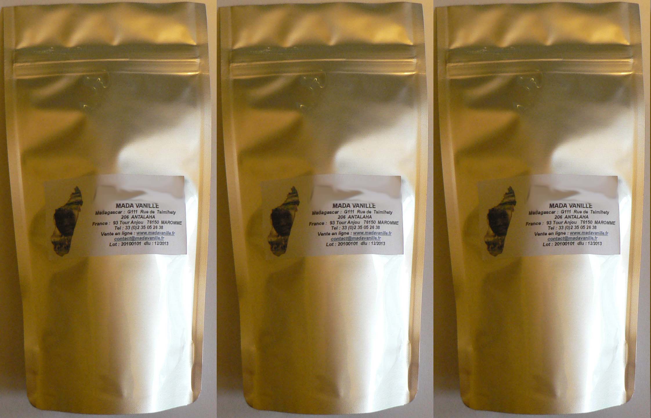 3 Sachets of vanilla tea