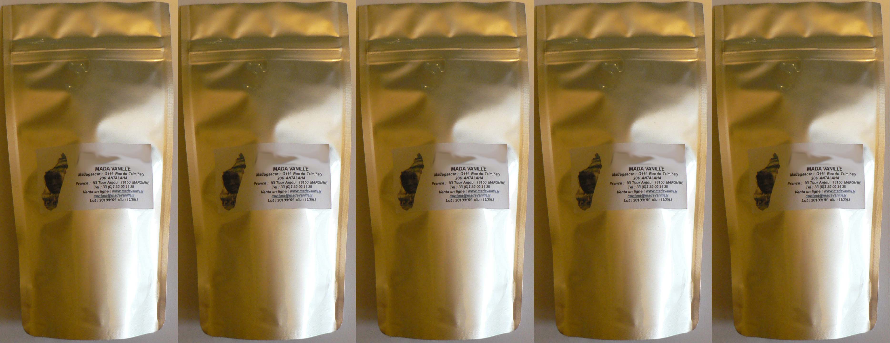 5 Sachets of vanilla tea