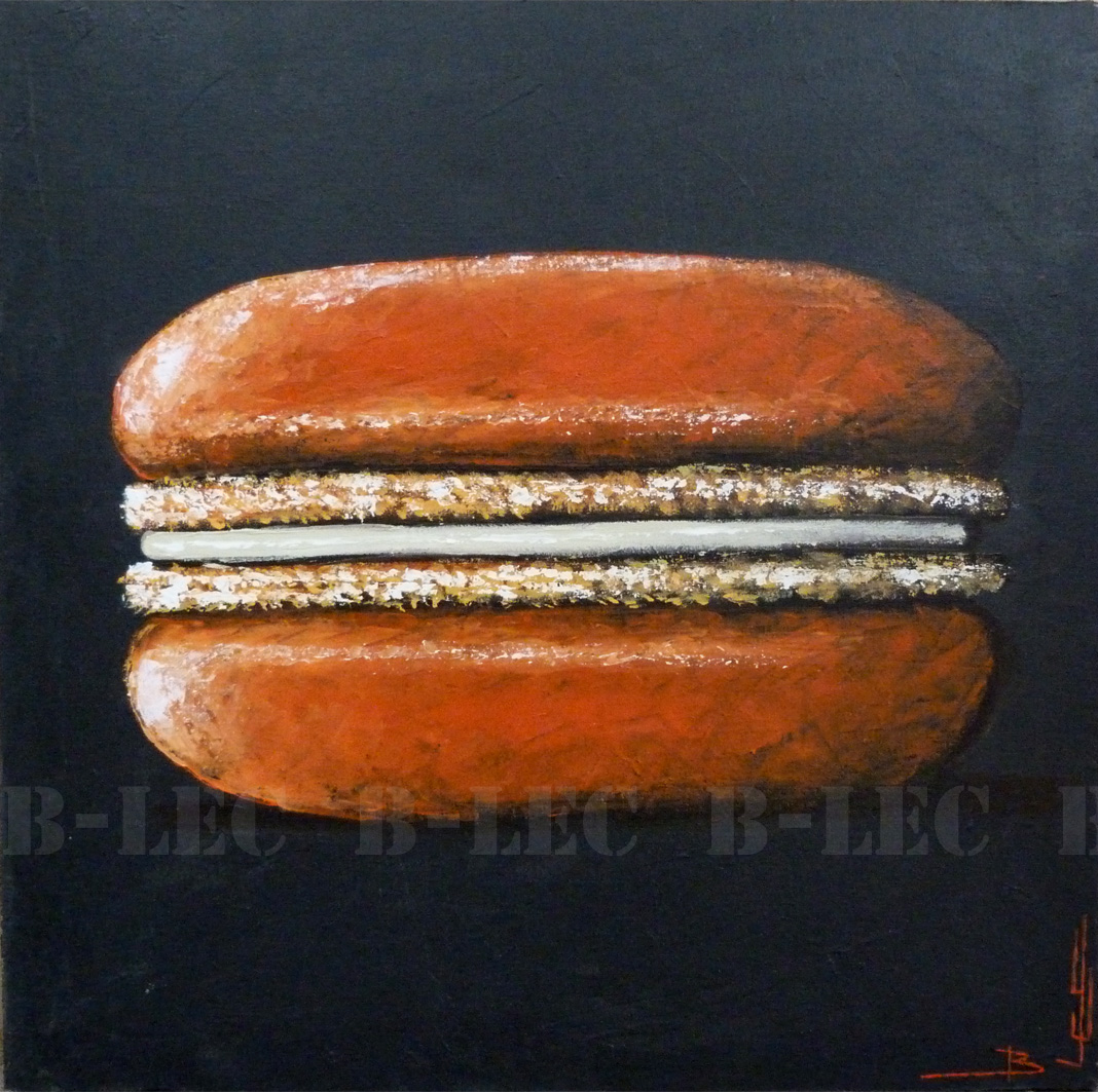 Macaron orange 55x55cm