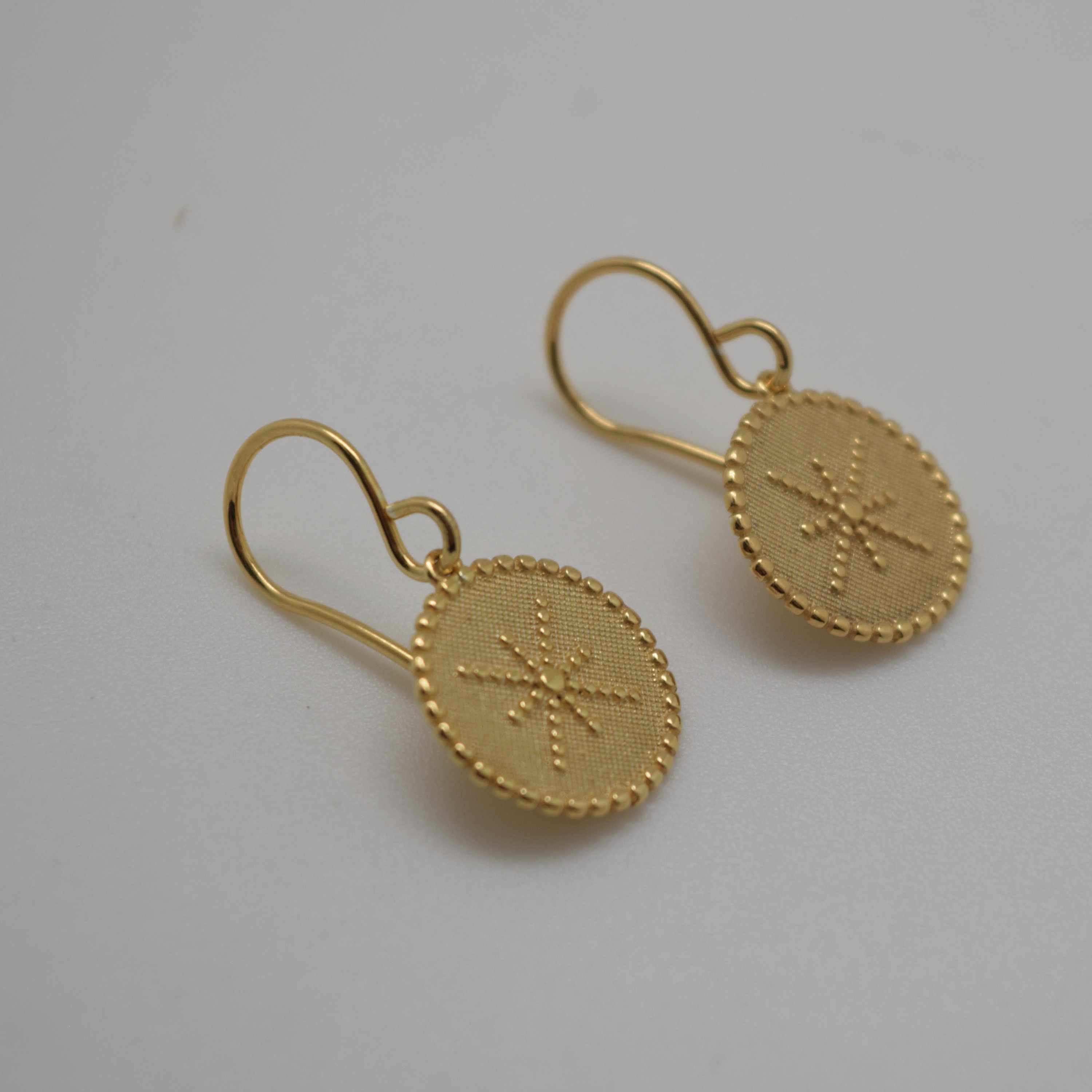 BOUCLES D'OREILLES ARGENT DORE 