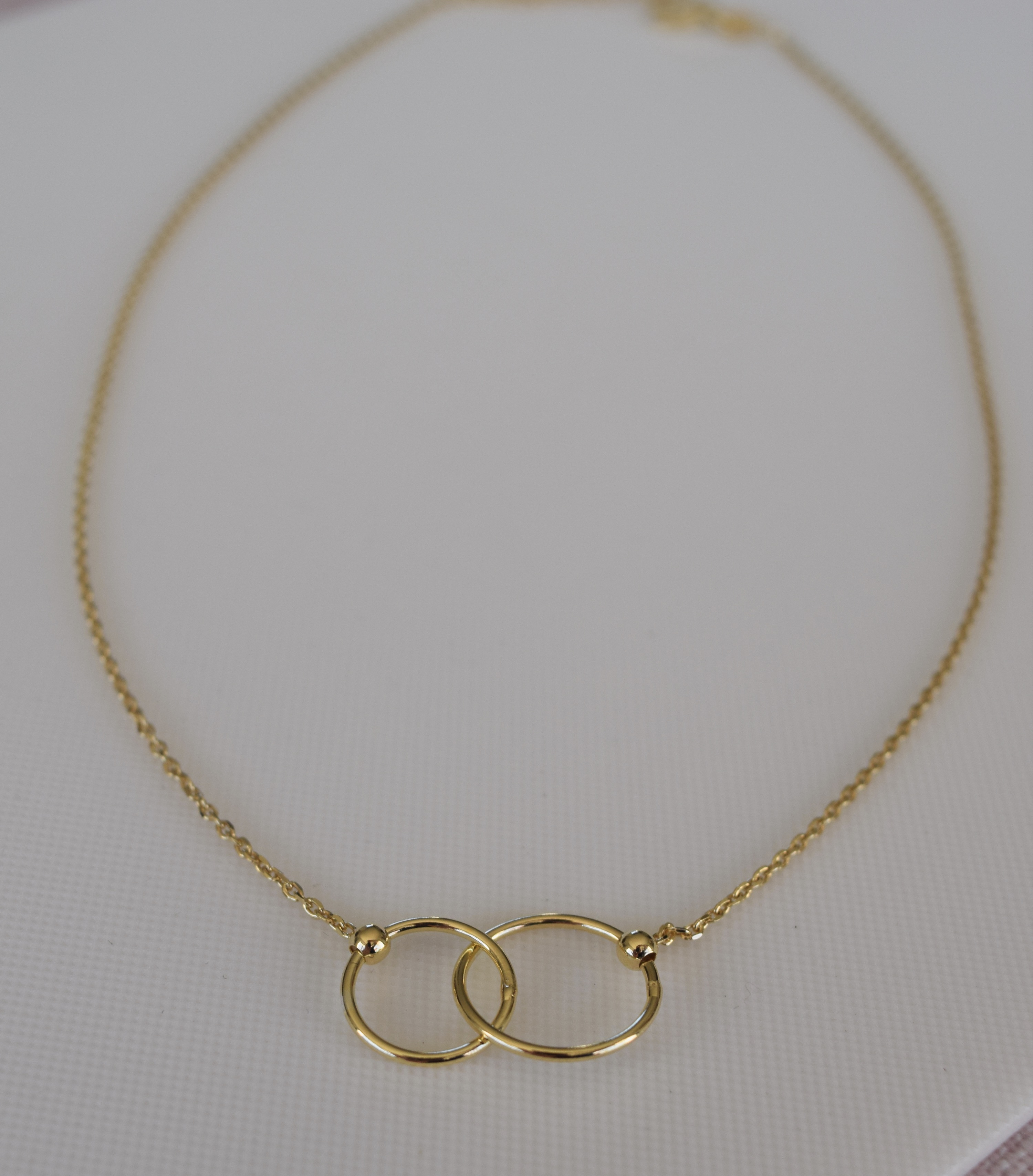 COLLIER VERMEIL DEUX ANNEAUX