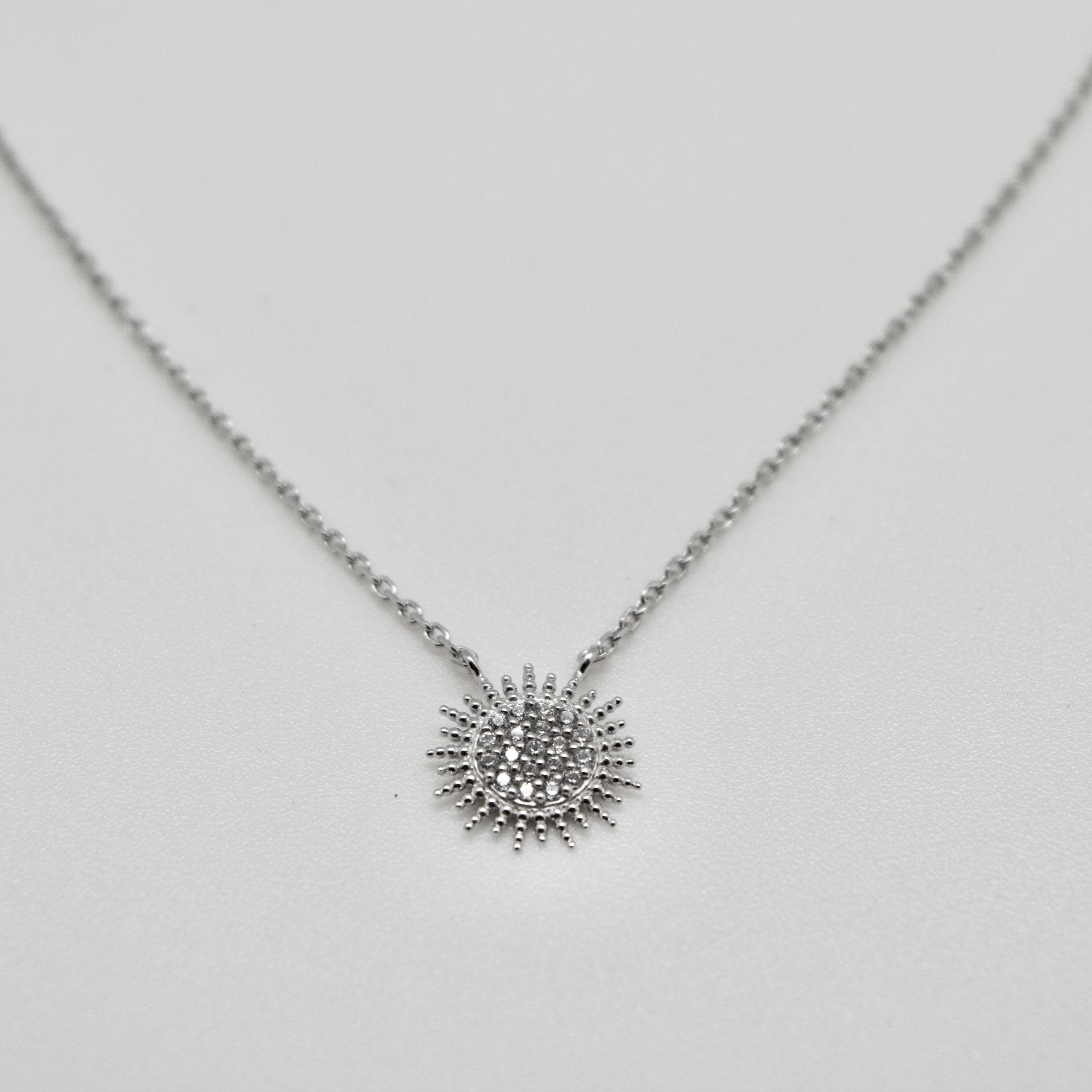 COLLIER ARGENT 925 OXYDES AU CENTRE