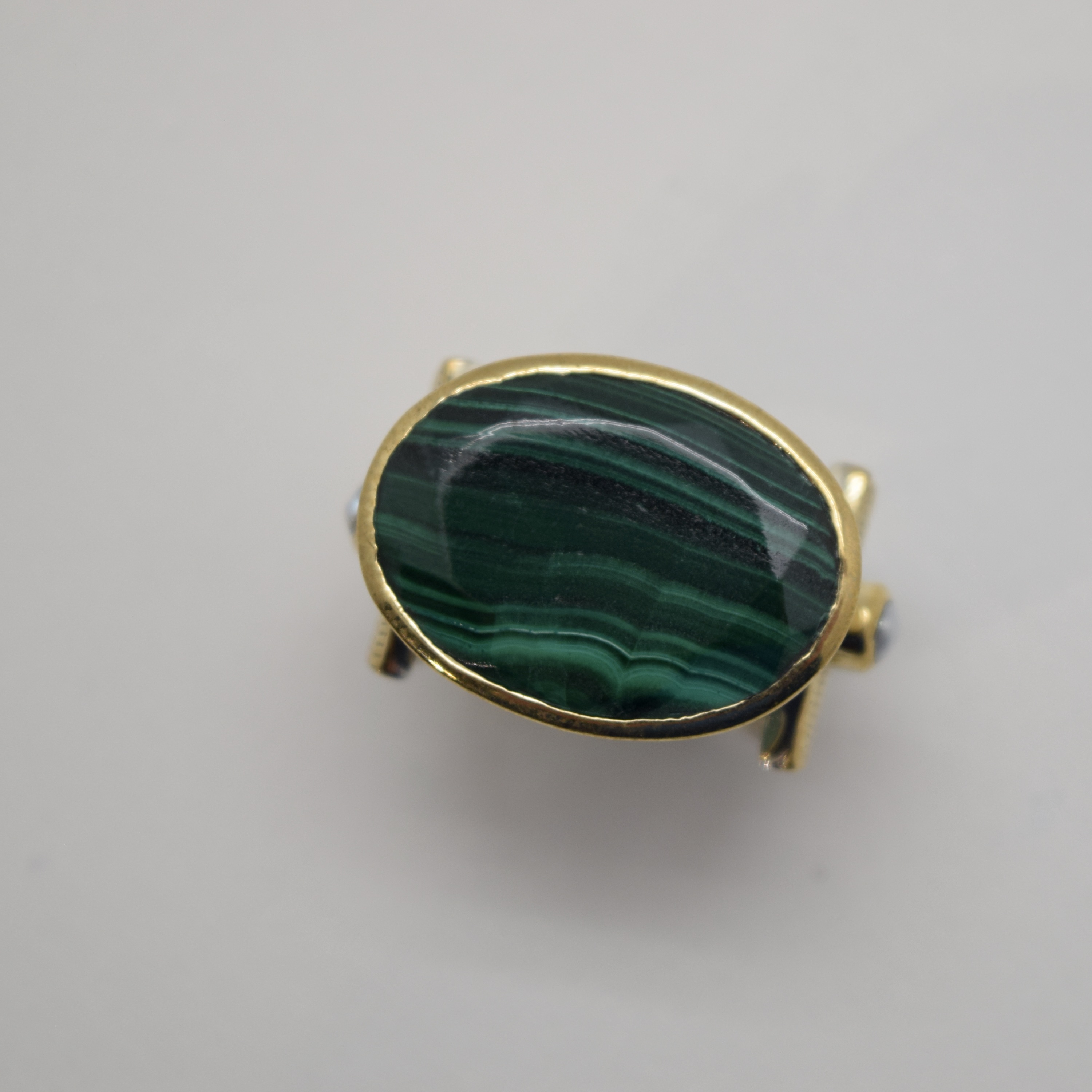 BAGUE PIERRE MALACHITE