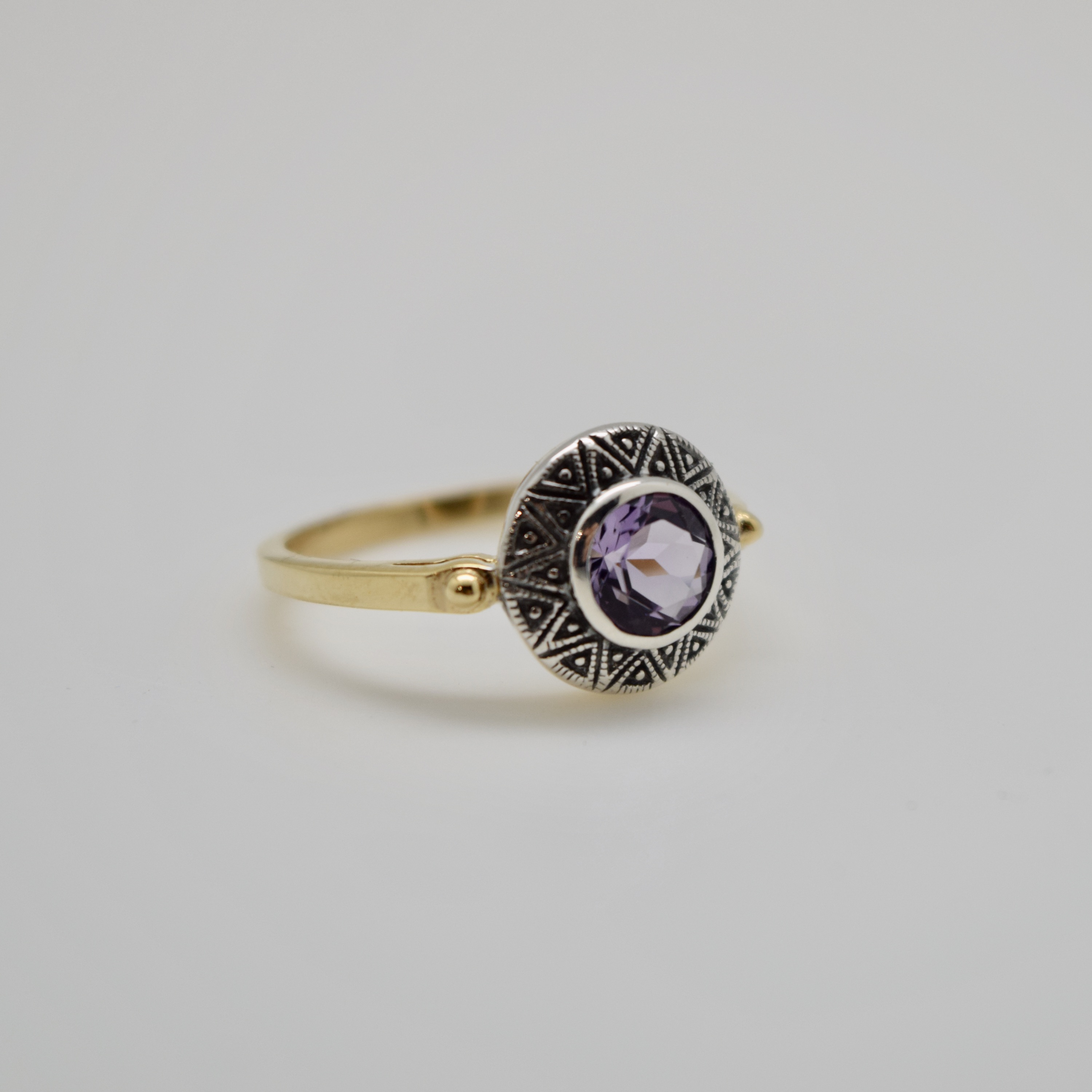 BAGUE AMETHISTE ARGENT/VERMEIL