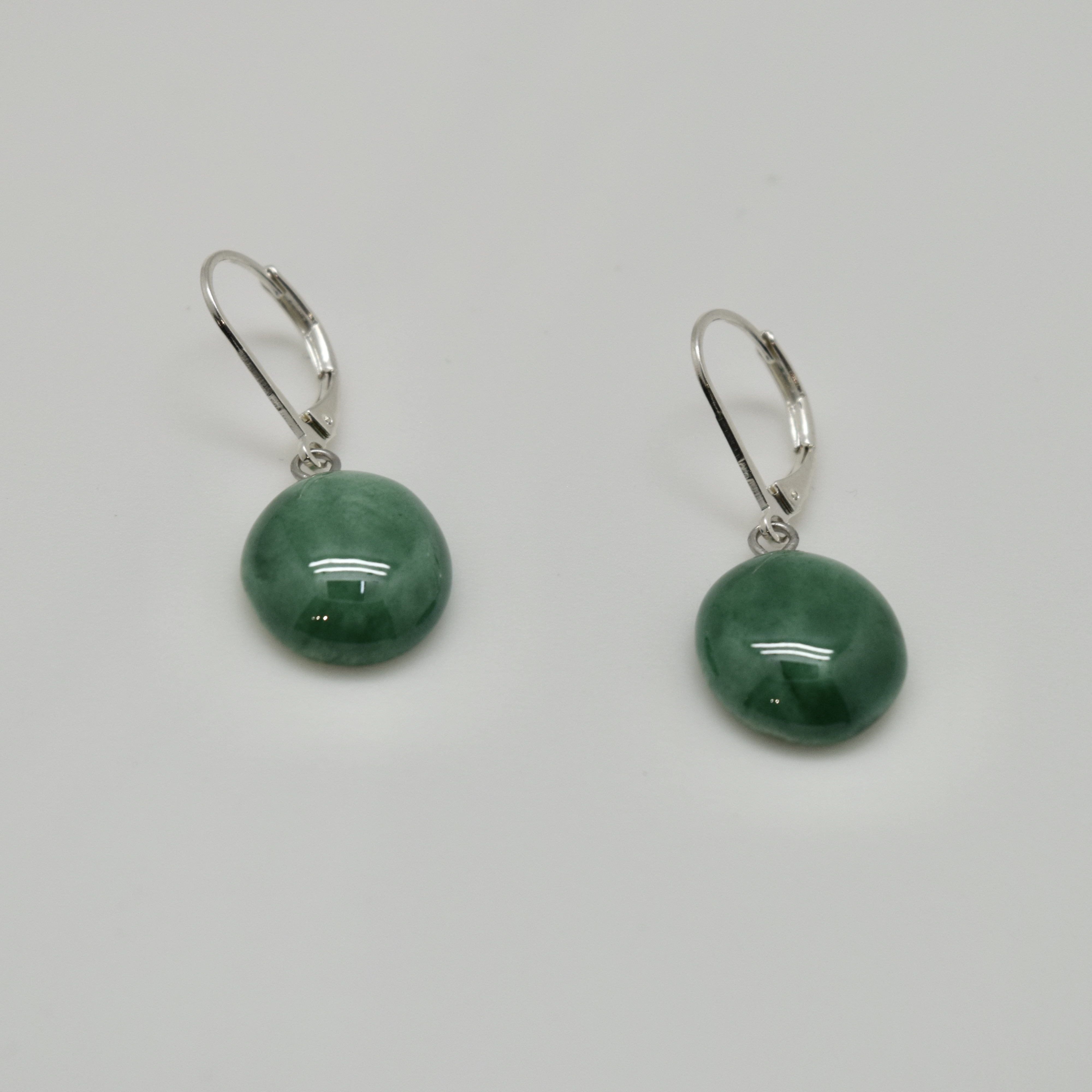 BOUCLES D'OREILLES DORMEUSES CÉRAMIQUE VERTE 