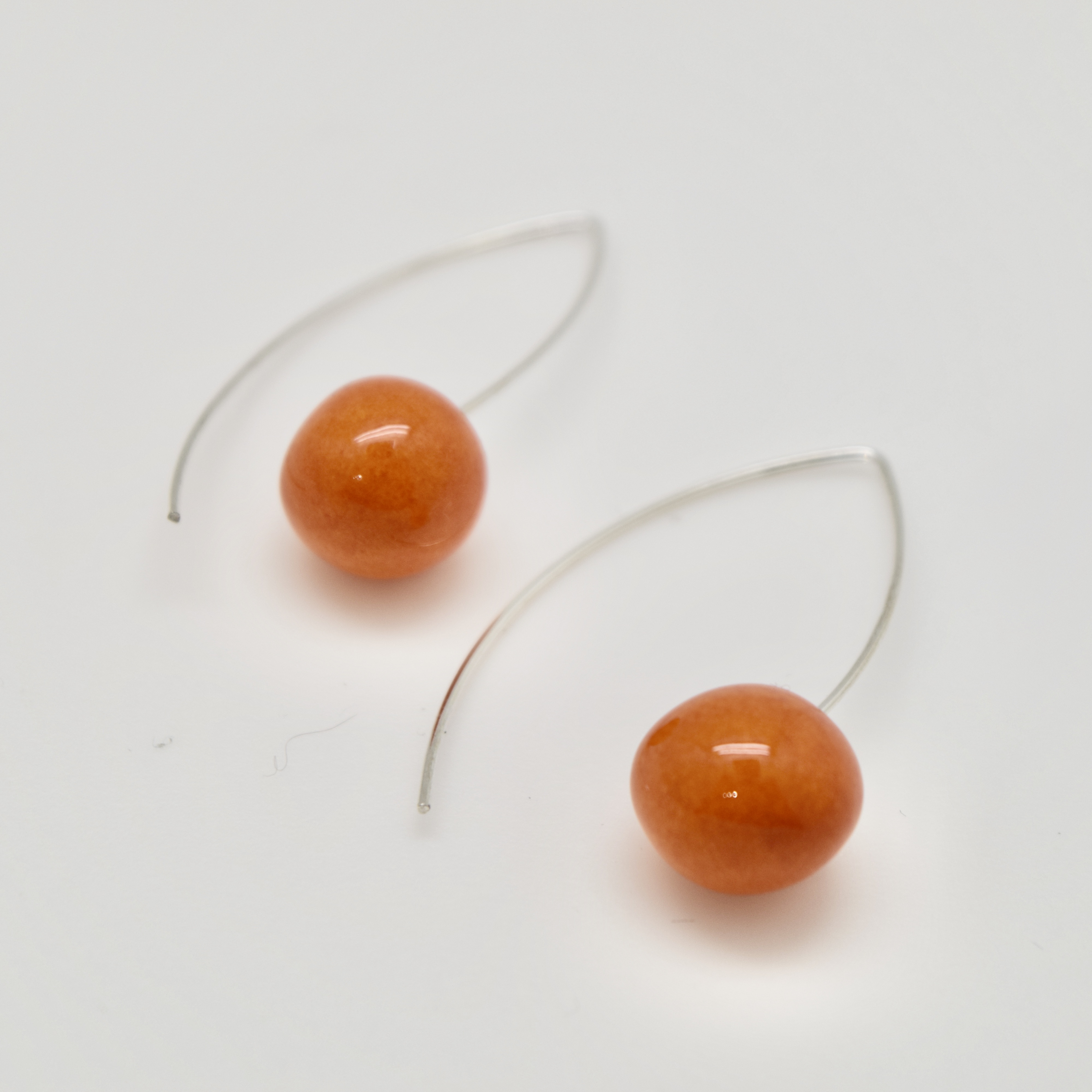 BOUCLES D'OREILLES GRIOTTES CÉRAMIQUE ORANGE