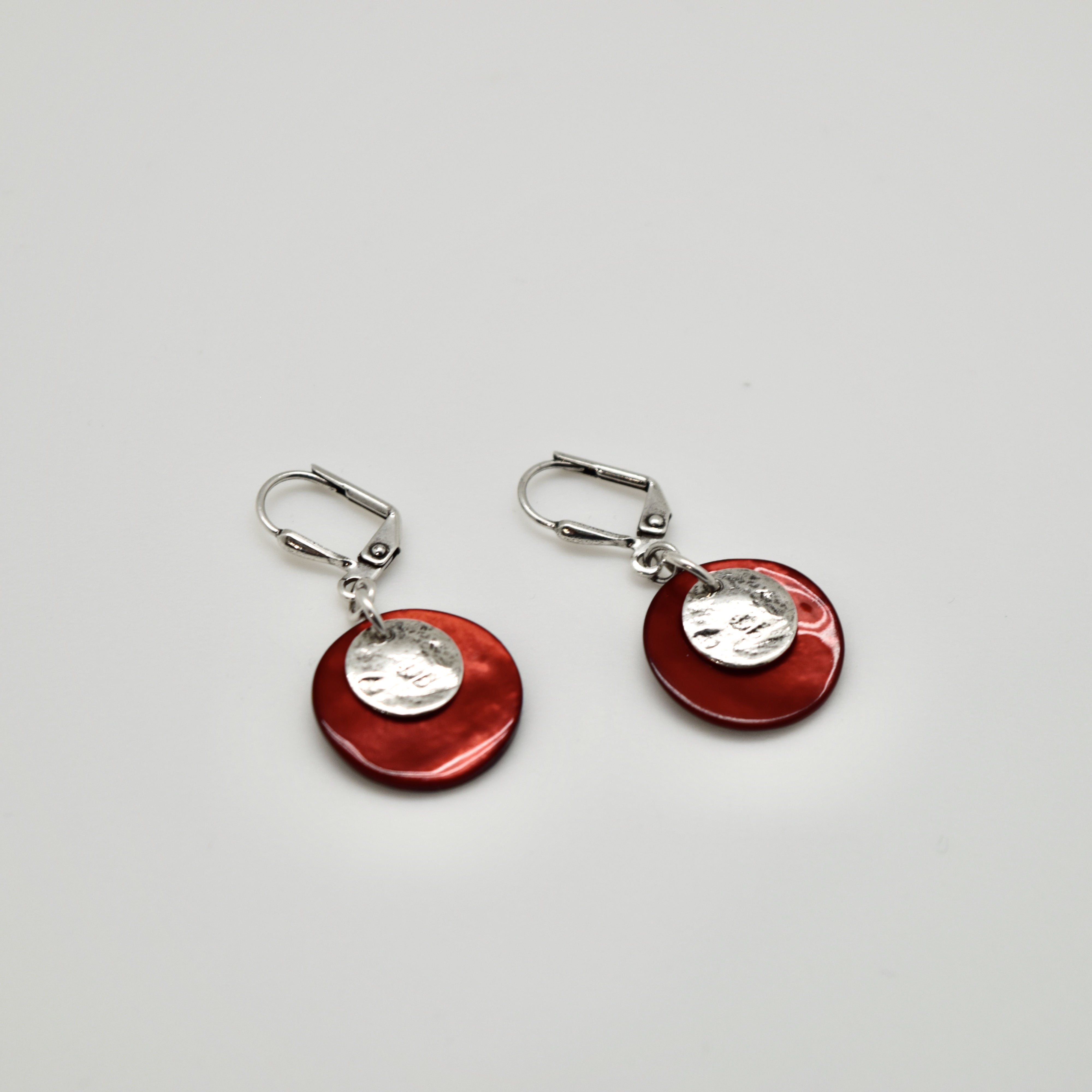 BOUCLES D'OREILLES  ENNACRE ROUGE