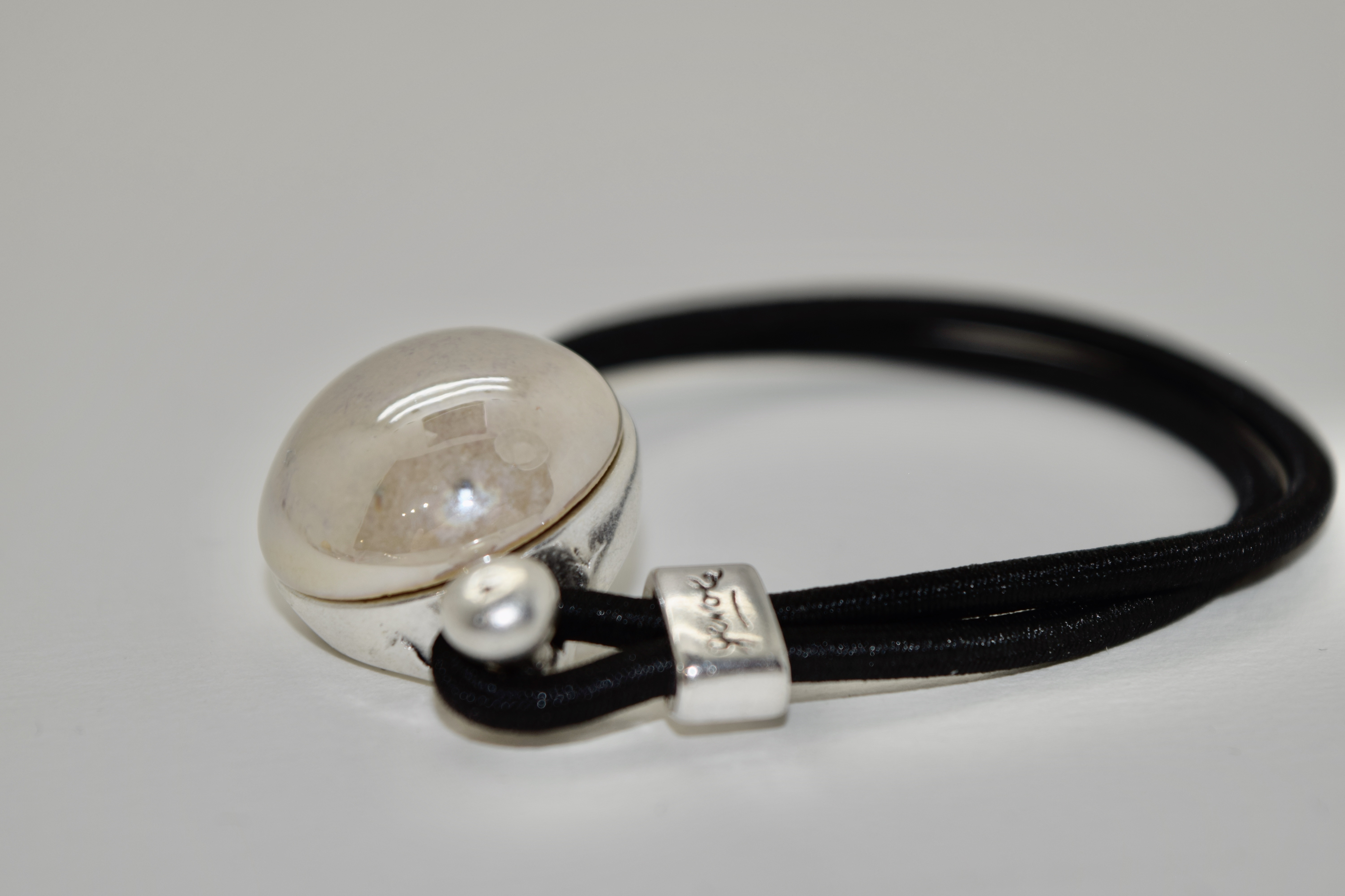 BRACELET BULLES CERAMIQUE NACRÉ 