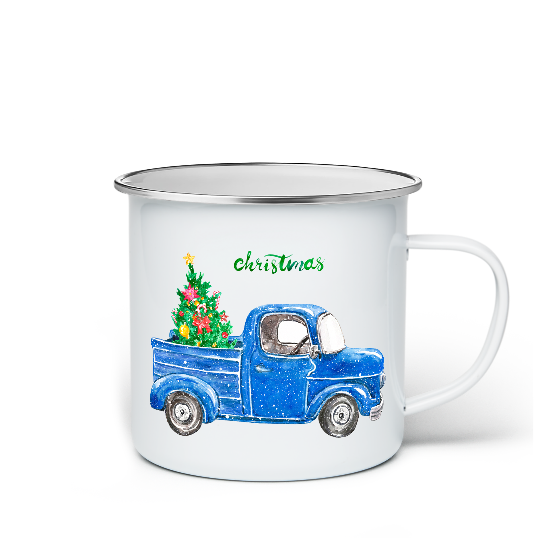 MUG EMAILLE VIEUX TACOT BLEU