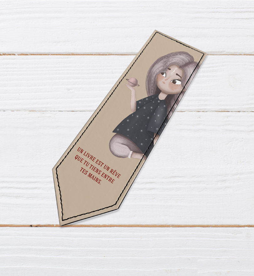 MARQUE PAGE FILLETTE CITATION