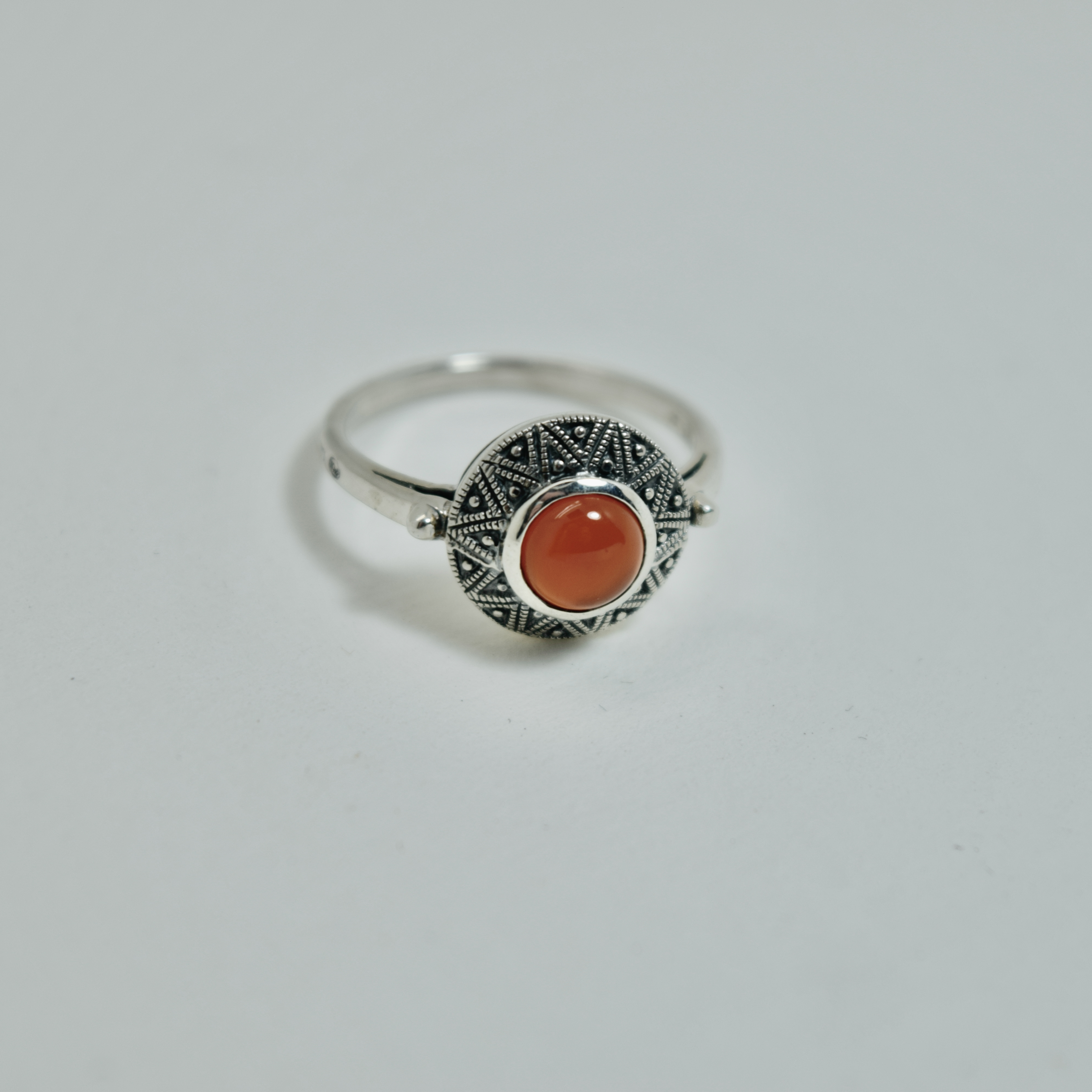BAGUE ARGENT 925 PIERRE CORNALINE 
