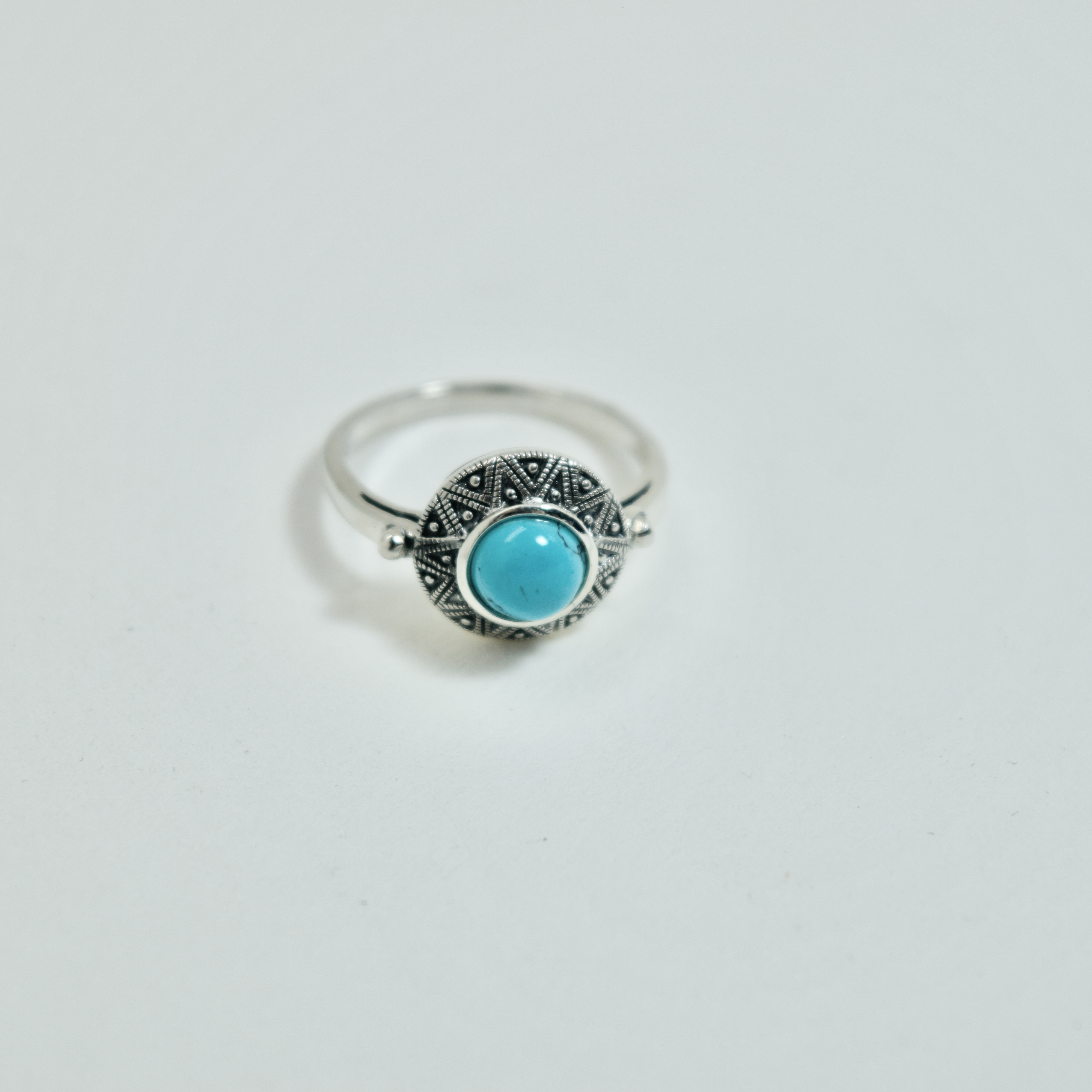 BAGUE ARGENT 925 PIERRE TURQUOISE 