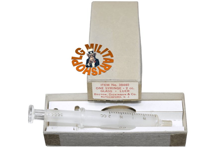 Seringue en verre 2CC ww2 