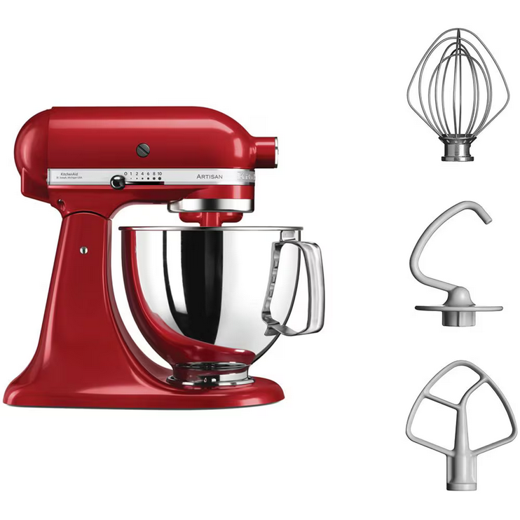 Robot pâtissier 4,8 L Rouge Empire - Artisan - 5KSM125EER, KITCHENAID