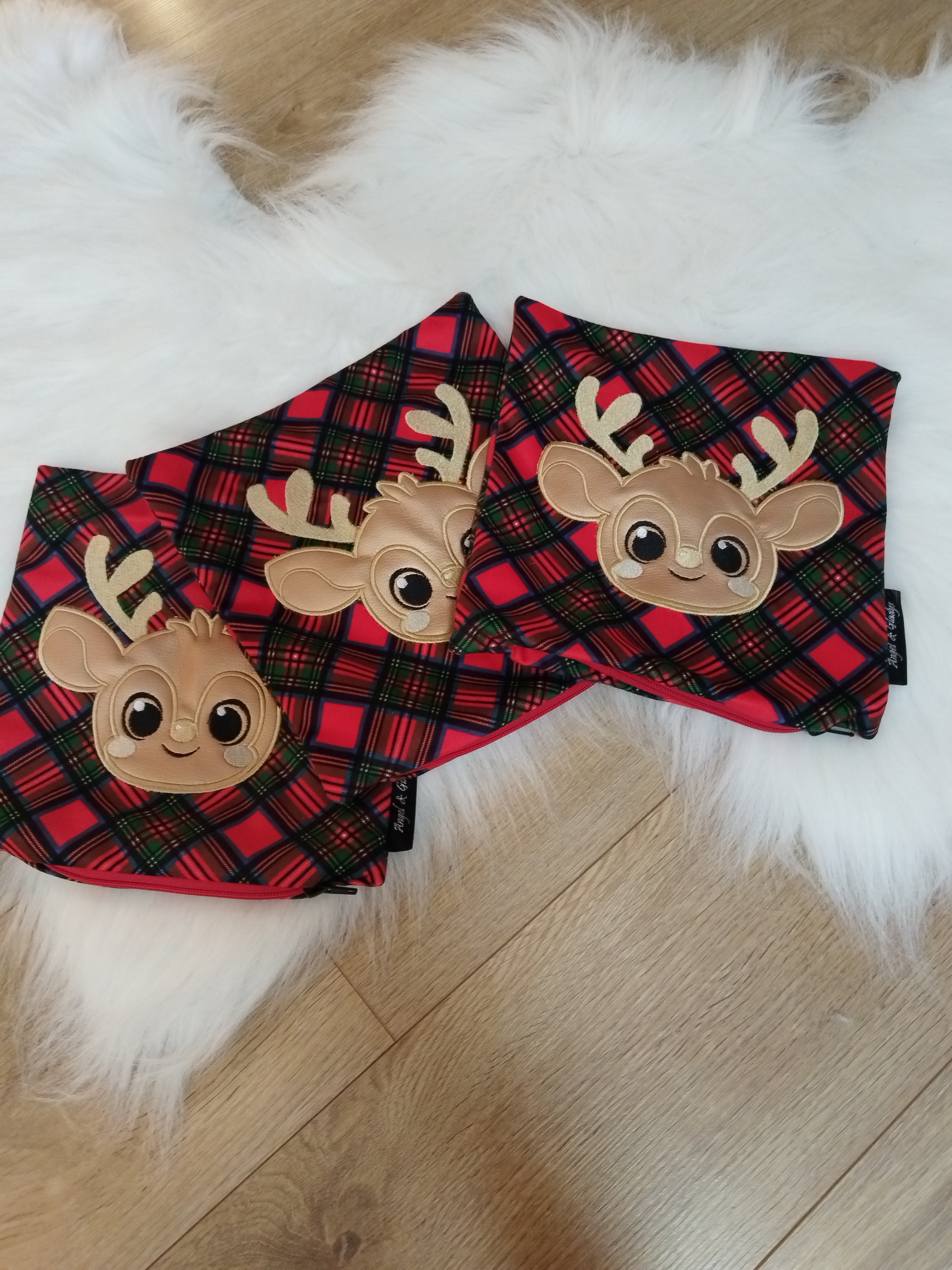 Housse Coussin 25x25 -  Tradition - Écossais Renne