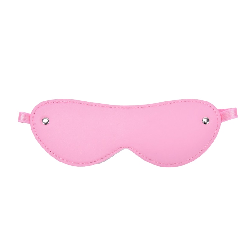 masque simili cuir rose