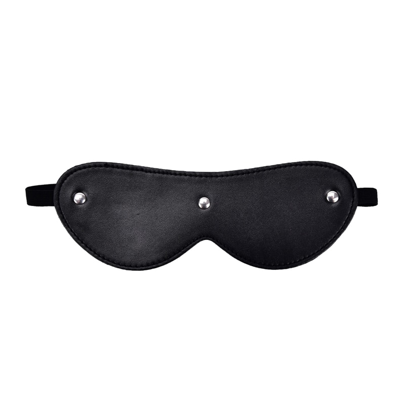 masque simili cuir noir