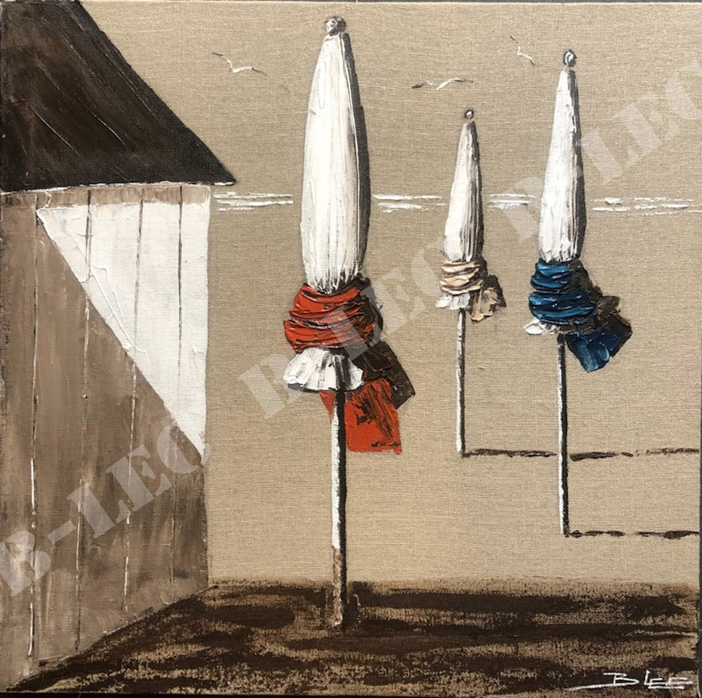 ..Cabine de plage et parasols