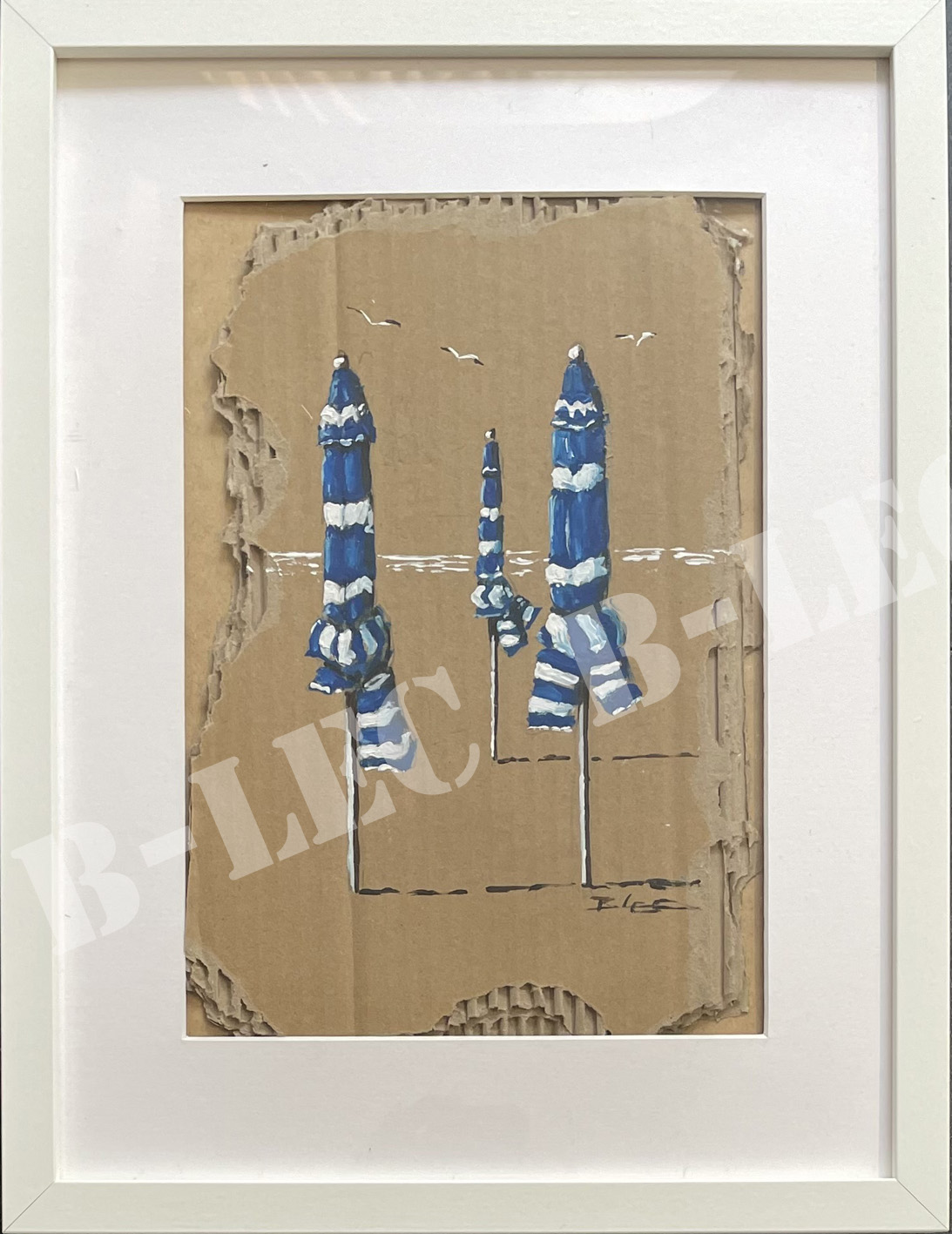 Cabourg "Les parasols sur carton"