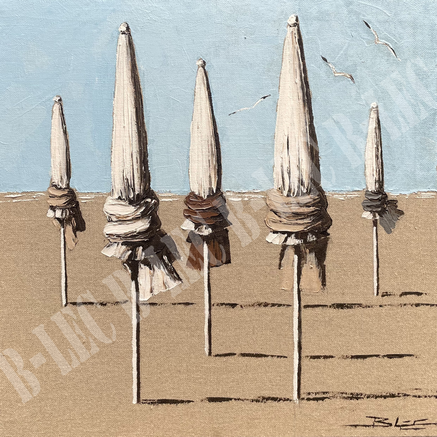 ...Les parasols tons naturels 