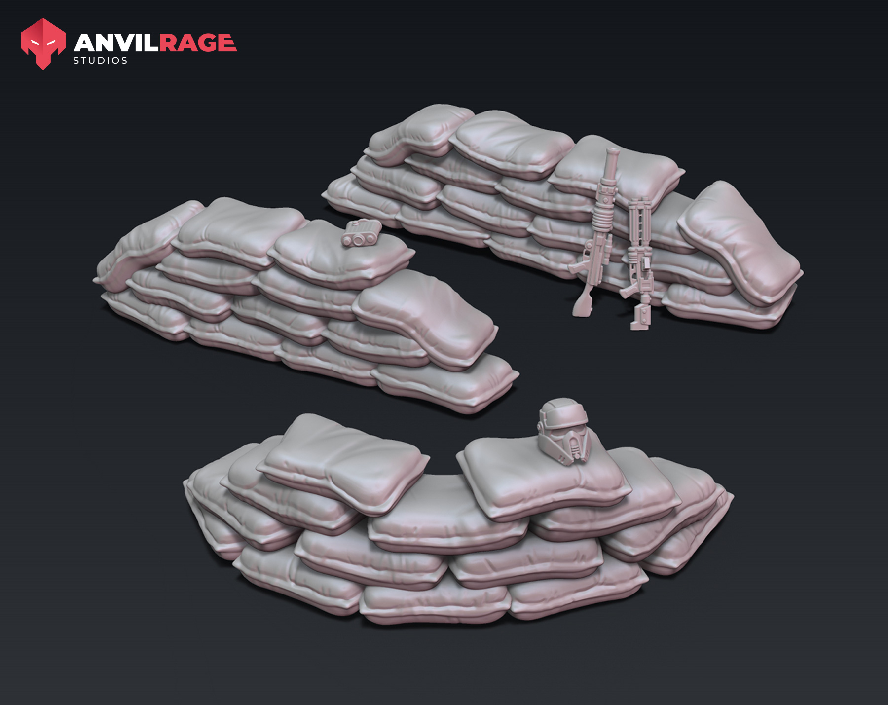 Sand-bag-barricades - Anvilrage Studios