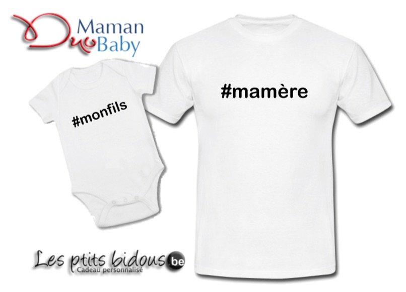 Duo Body+T-shirt "#monfils #mamère"