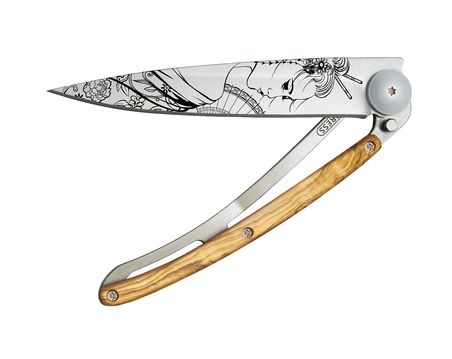 Deejo 37 gr, geisha, titane gris, olivier